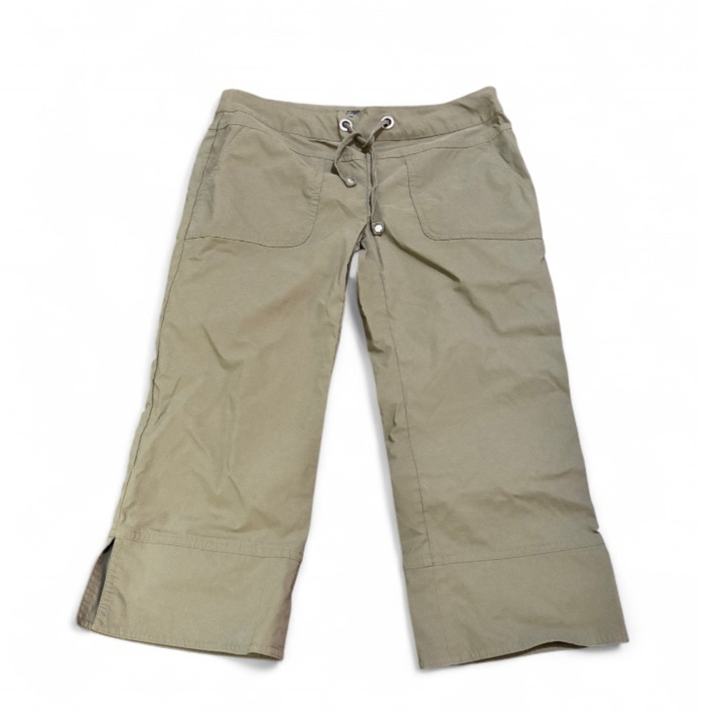 Prana Olive Green yoga utility bliss capri Pants size medium